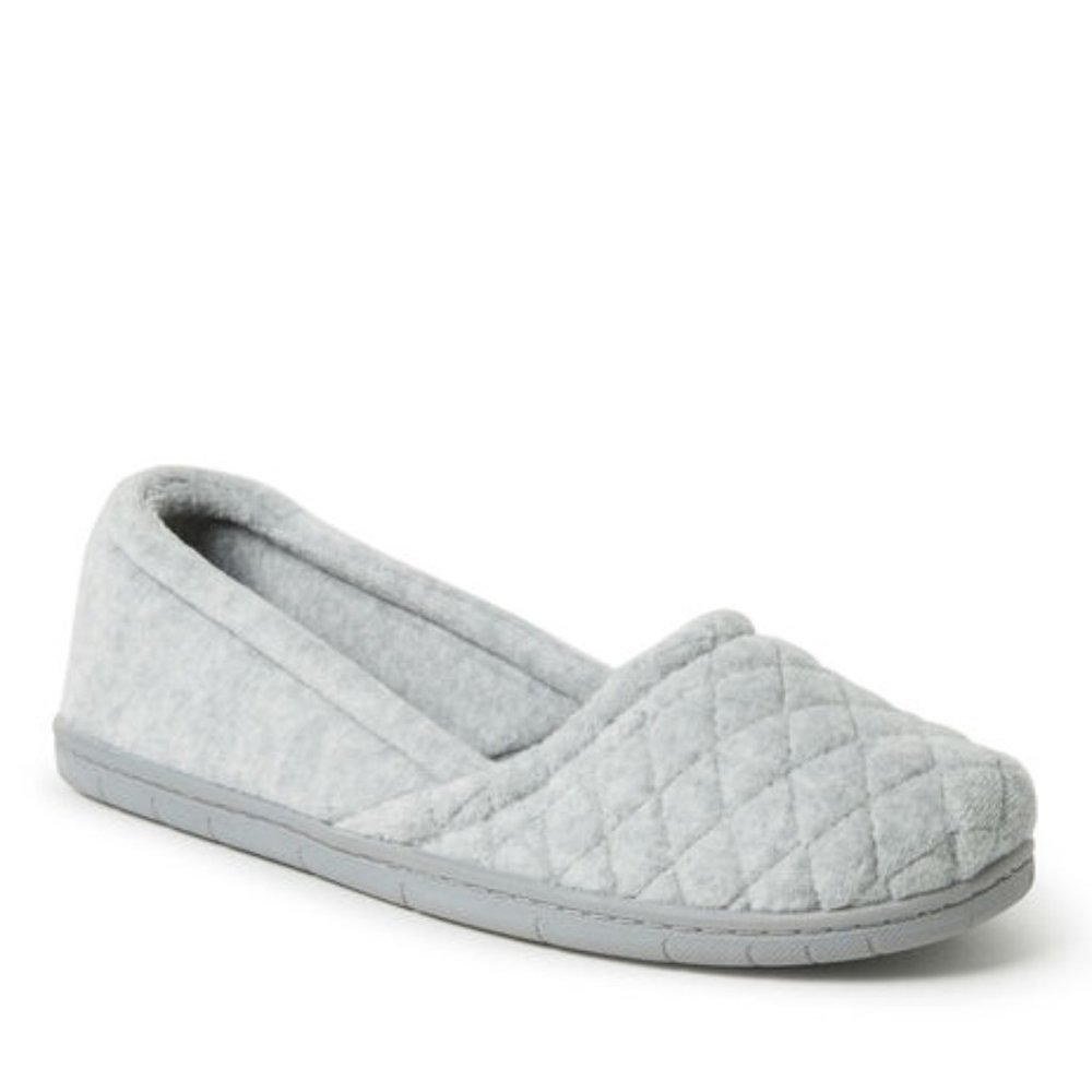 dearfoams Women's Heather Gray Katie Velour Closed Back / NWT / Size S